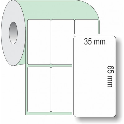 Etiquetas Adesivas BOPP Transparente, 100 x 35 mm x 1 coluna, para
